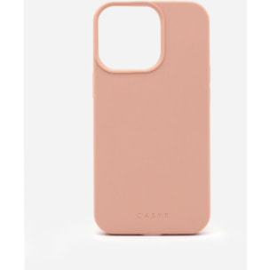 Coque CASYX iPhone 14 Pro silicone Rose MagSafe