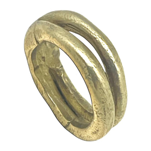 Anillo single Duplo dorado chapado latón