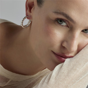 Pendientes Lux by Lux acabadoss en rodio