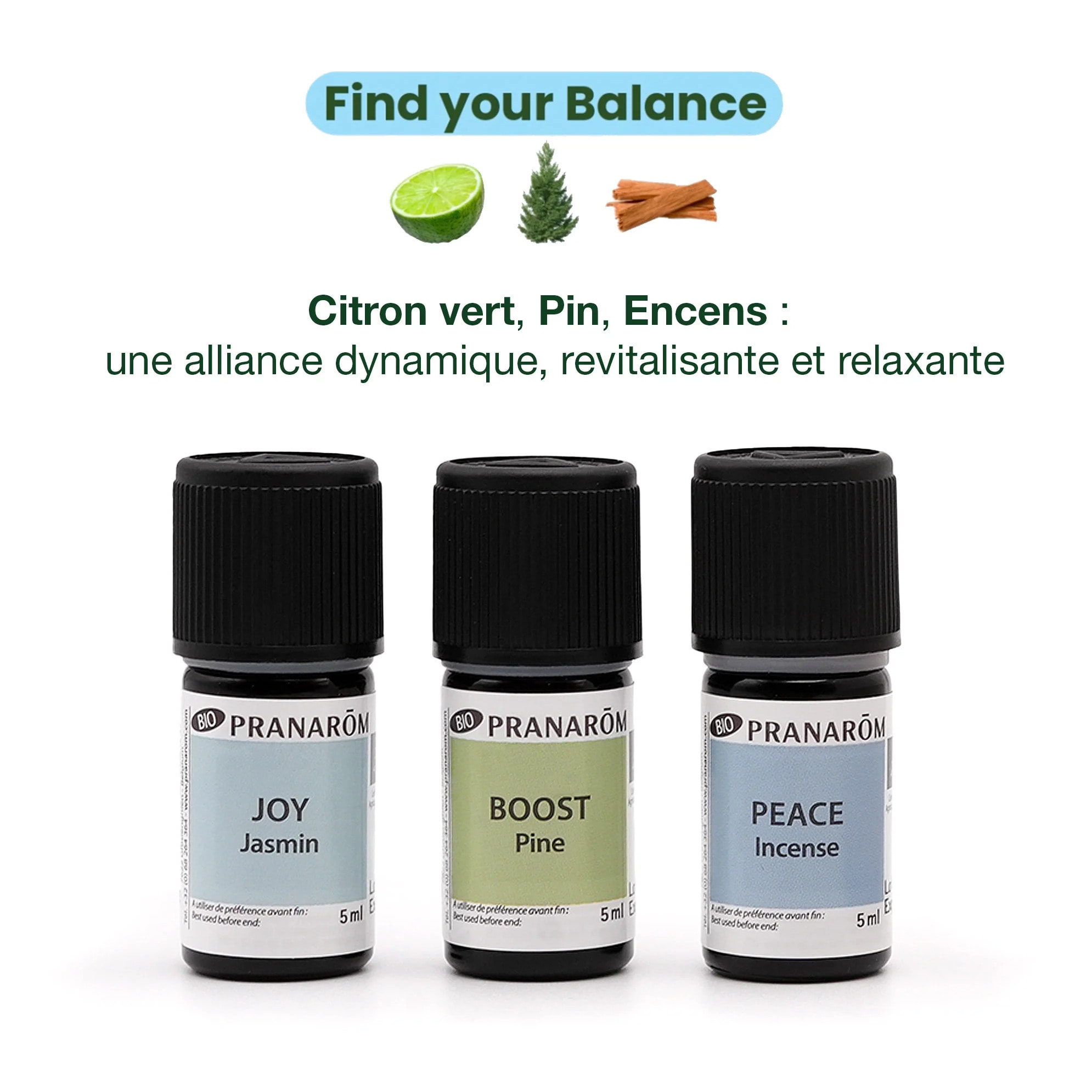 Pranarom - Coffret Find Your Balance - Bio - 3x5ml