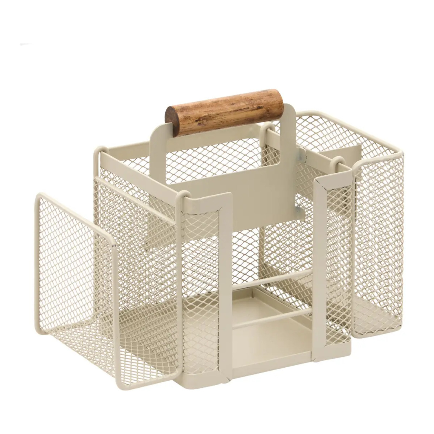 Pot à ustensiles 4 compartiments Telma 12,3x23,3cm beige