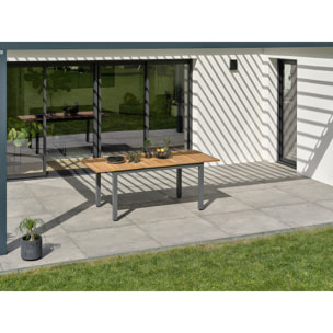 ORSINO - Table de jardin alu et acacia