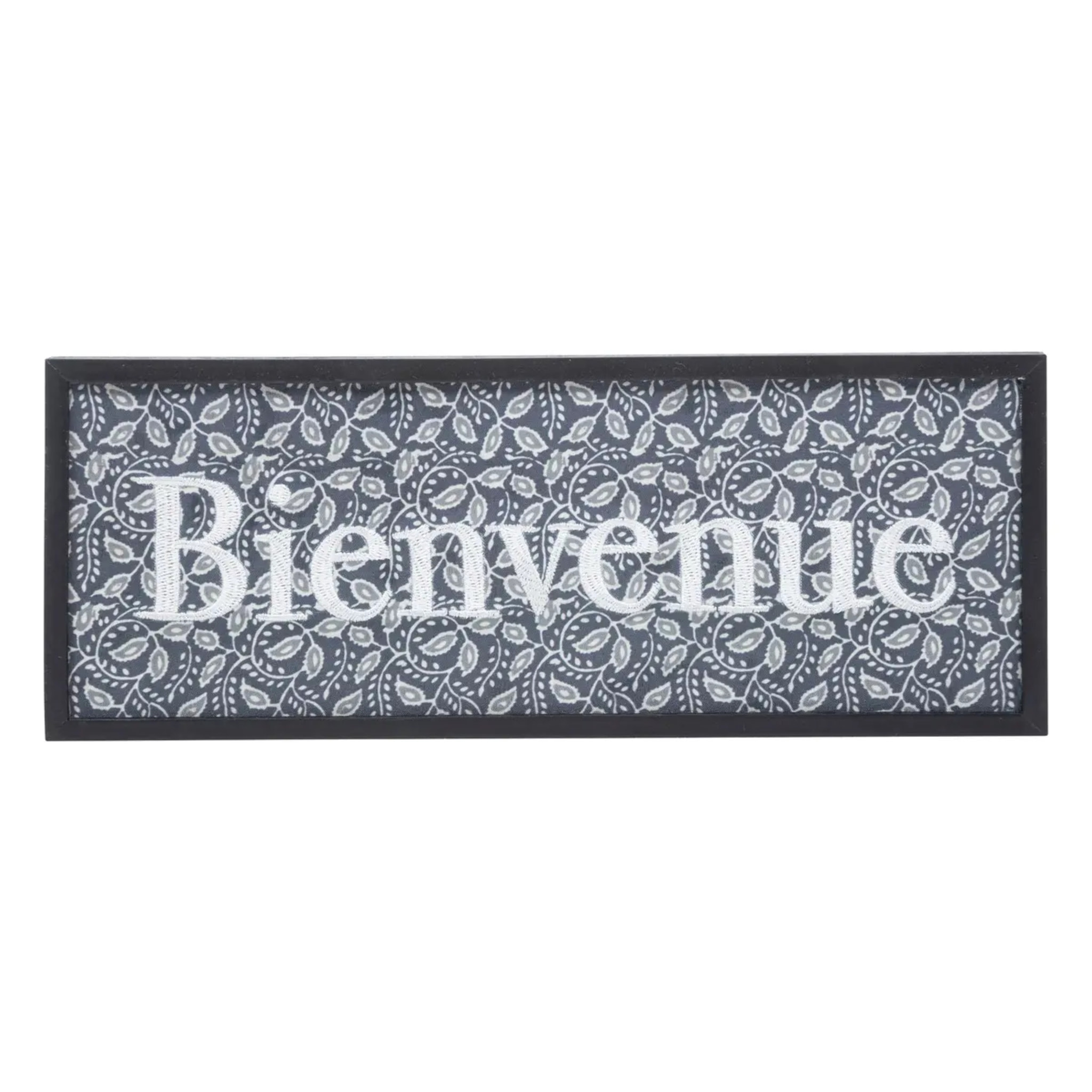 Plaque de porte en bois & métal 25x10cm