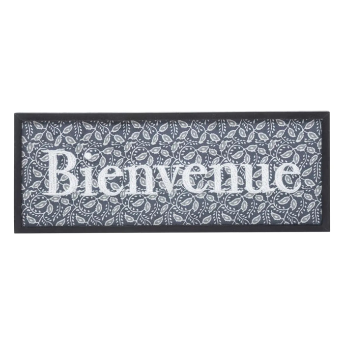 Plaque de porte en bois & métal 25x10cm