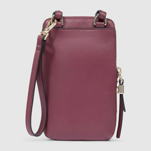 Piquadro Porta telefono da collo in pelle con porta carte di credito, schermato con protezione RFID