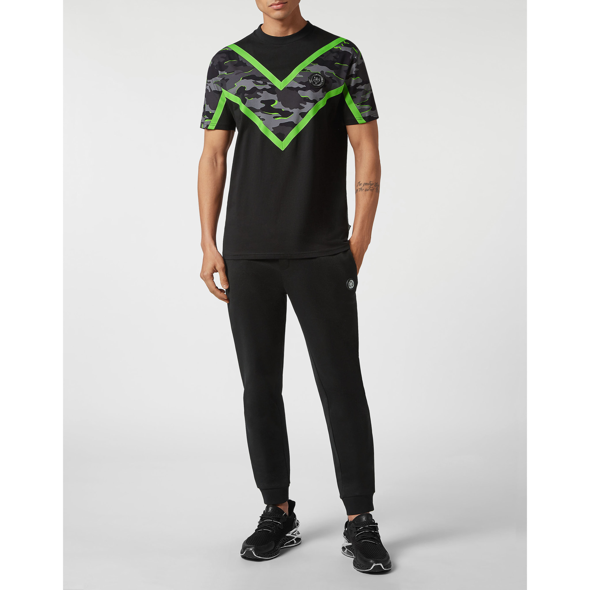 PLEIN SPORT Camiseta Cuello Redondo CAMOUFLAGE