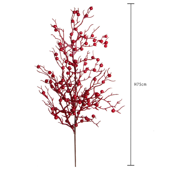 Ramo corallo con ilex - Pezzi 12 - ROSSO - Bianchi Dino SpA