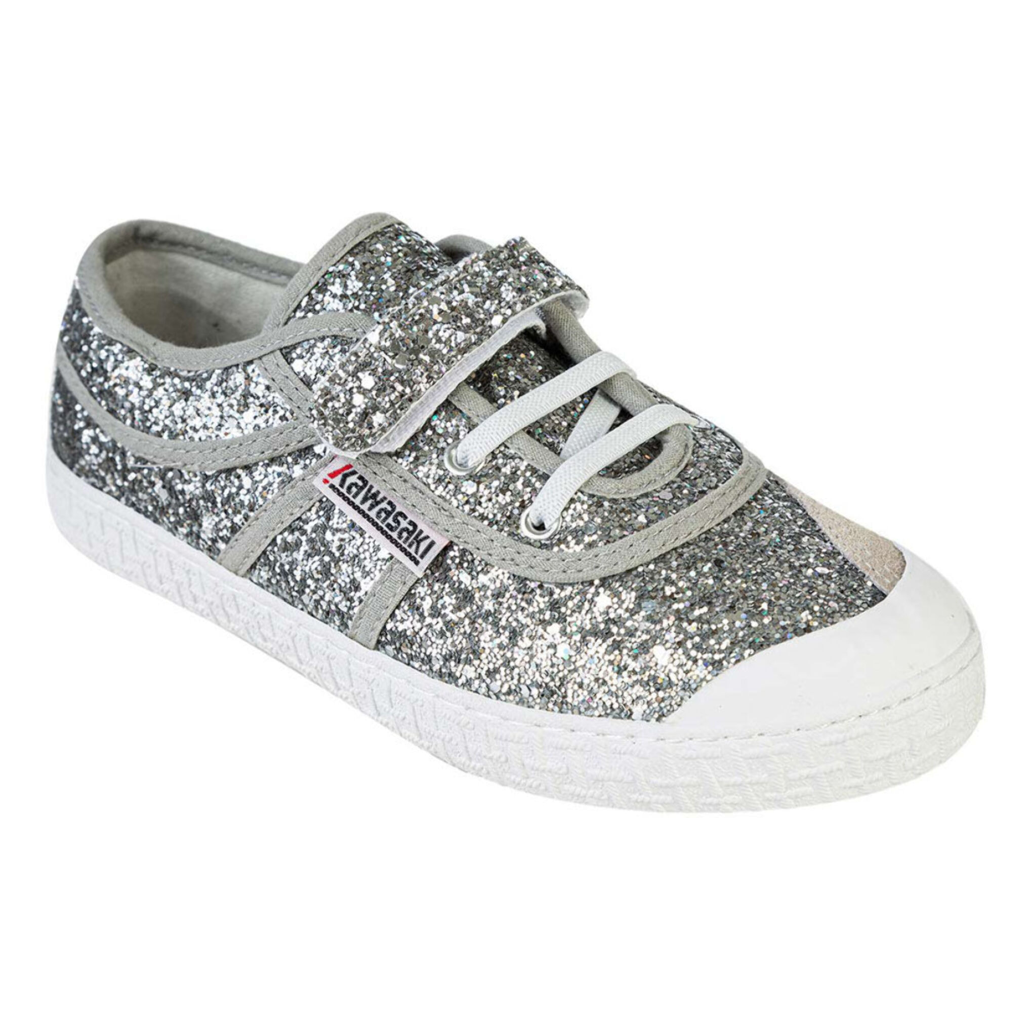 Zapatillas Sneaker para Niño/Niña - KAWASAKI Glitter Kids Shoe W/Elastic K202586 8889 Silver