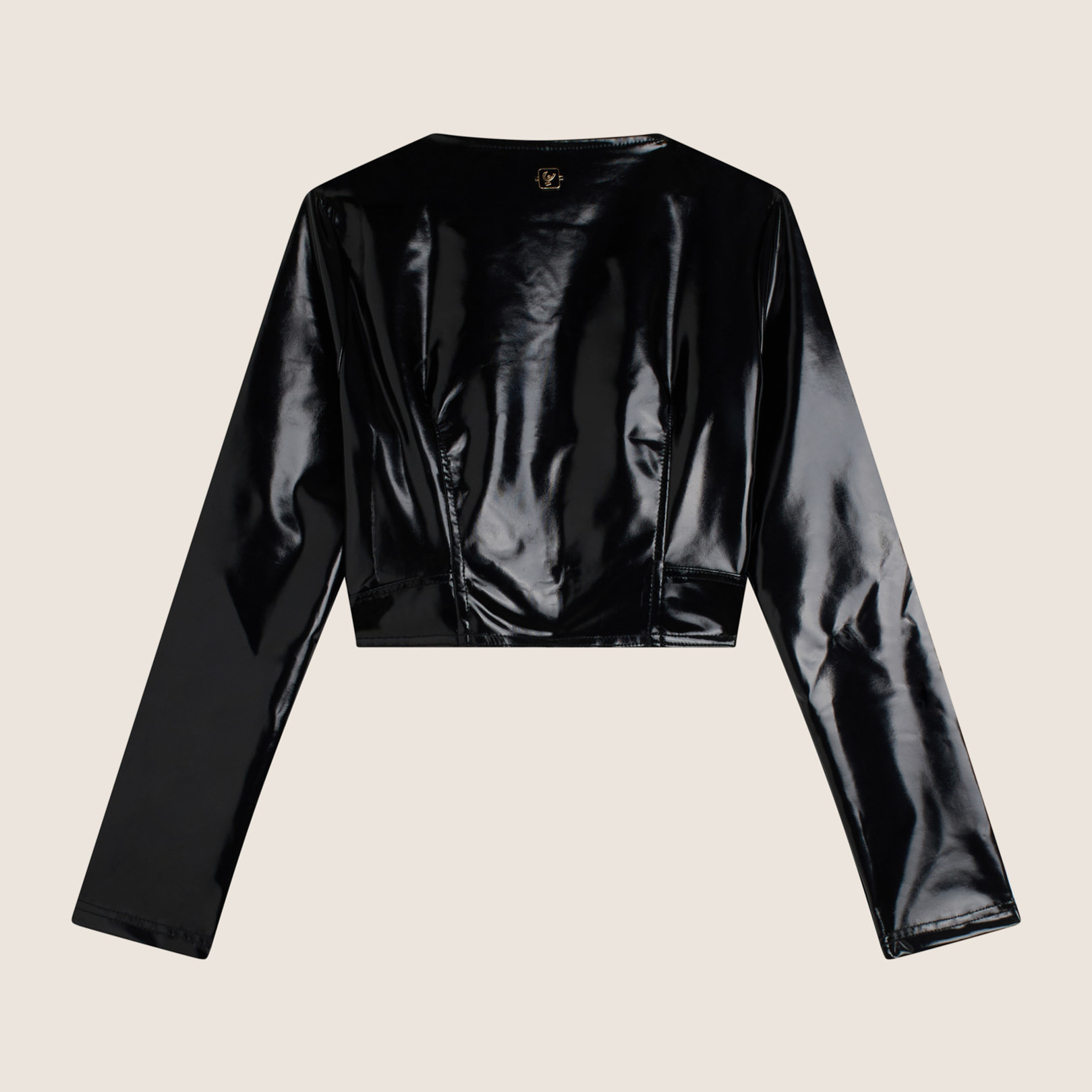 Giacca corta regular da donna con finish lucido