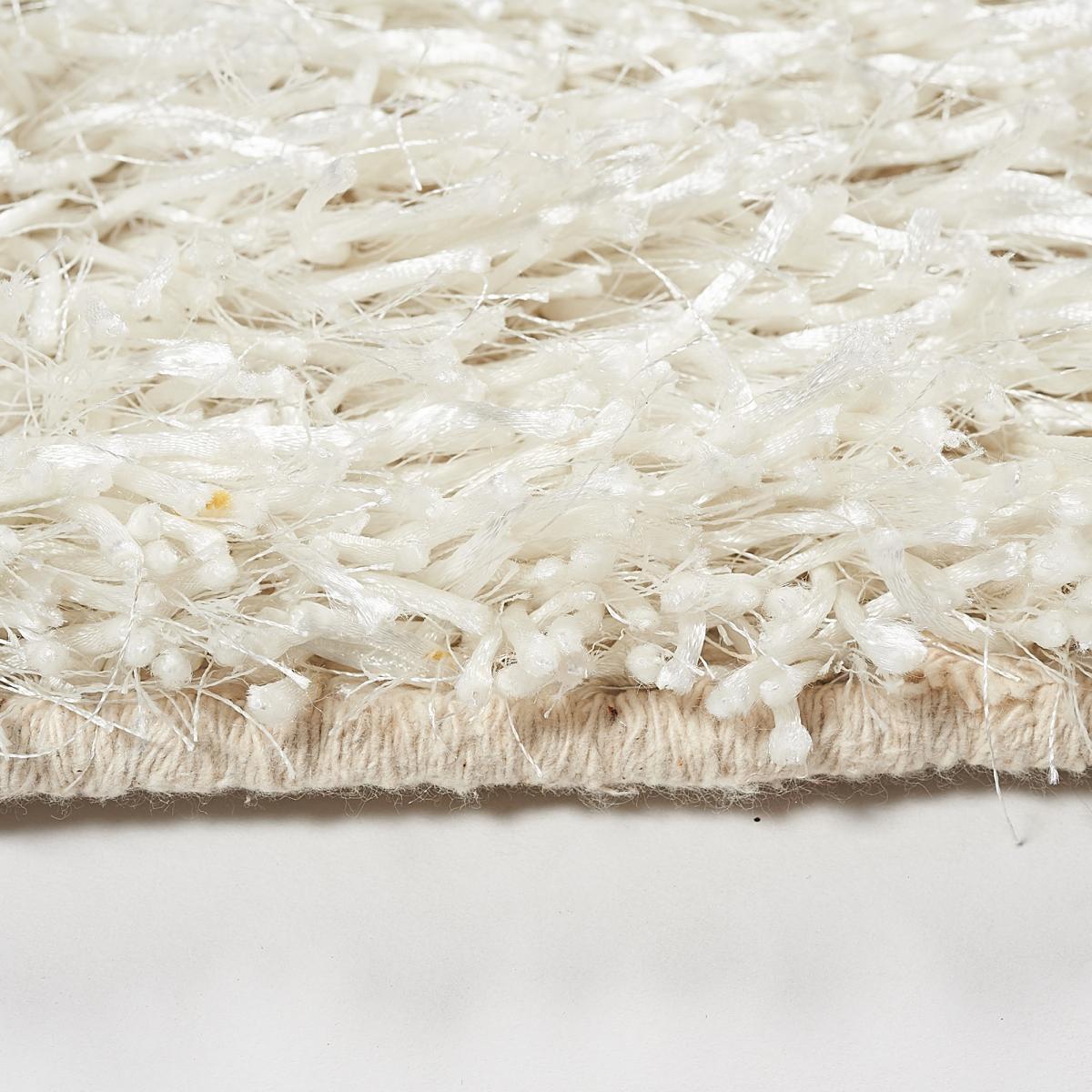 Tapis shaggy fait main motif uni DEHA