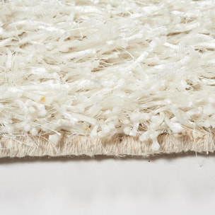 Tapis shaggy fait main motif uni DEHA
