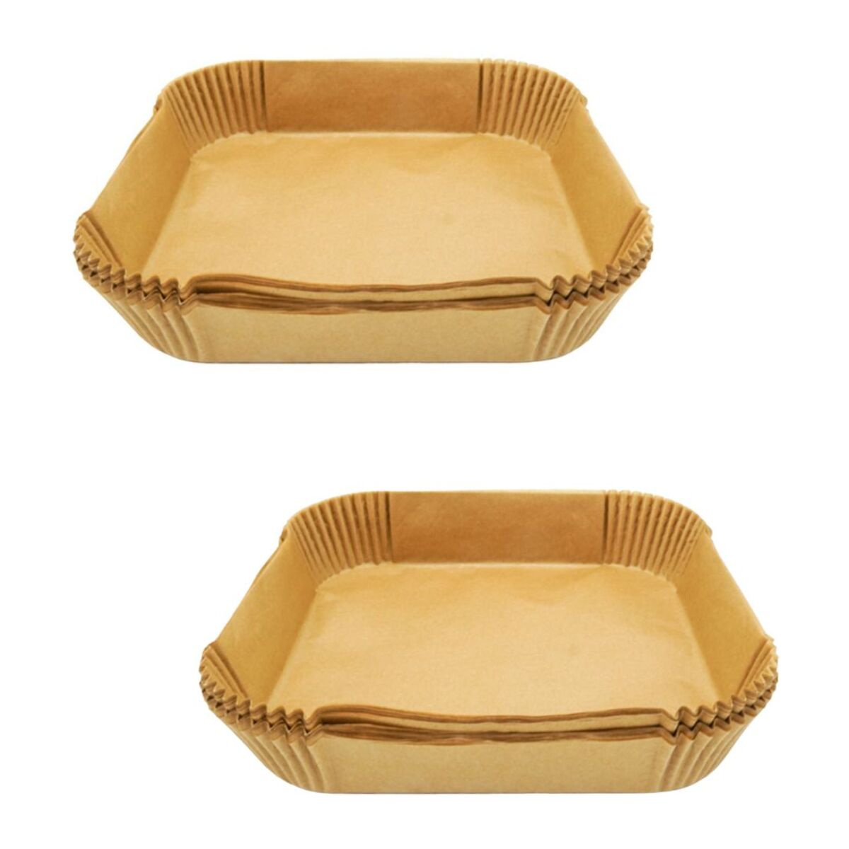 Ensemble de 100 Moules en papier pour air fryer carrés 20 cm Fackelmann Divers