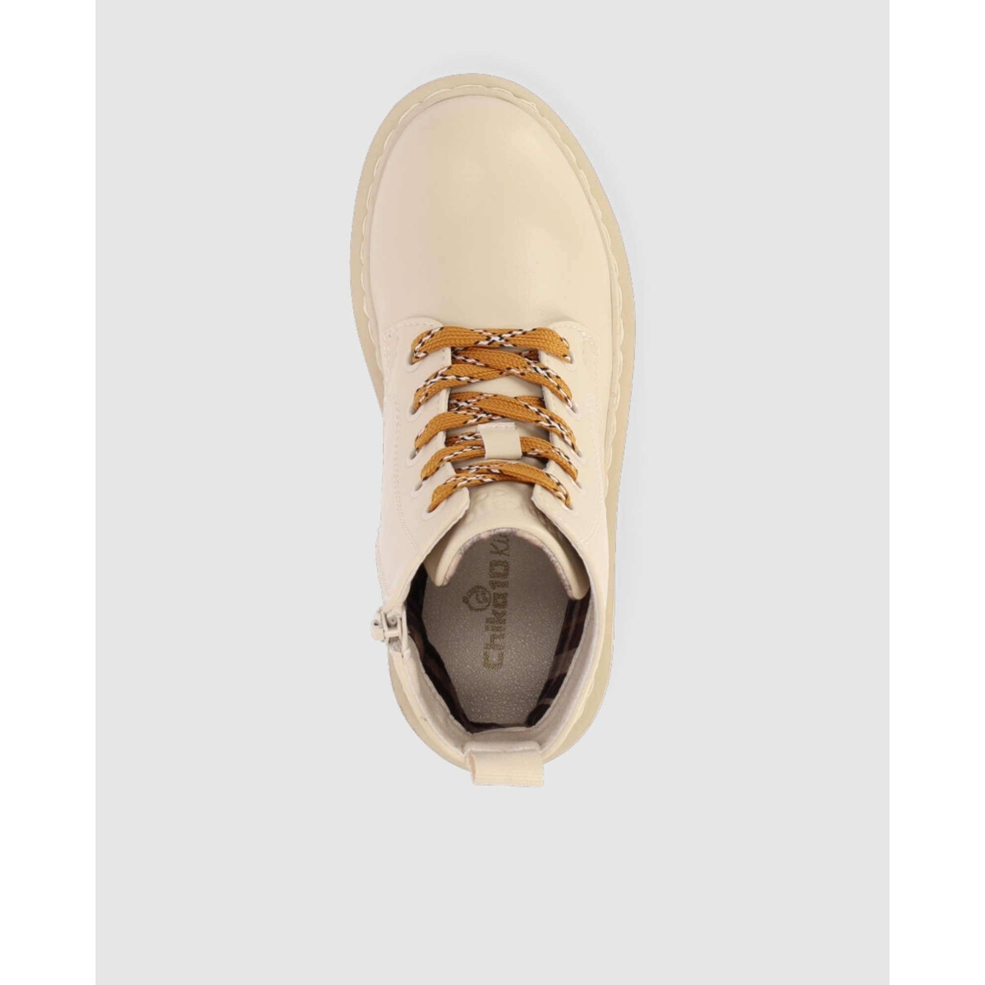 Botines de Piel Sintética - Beig - Tacón: 3 cm