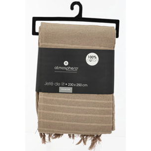 Jeté de lit en coton - lin 230x250 cm