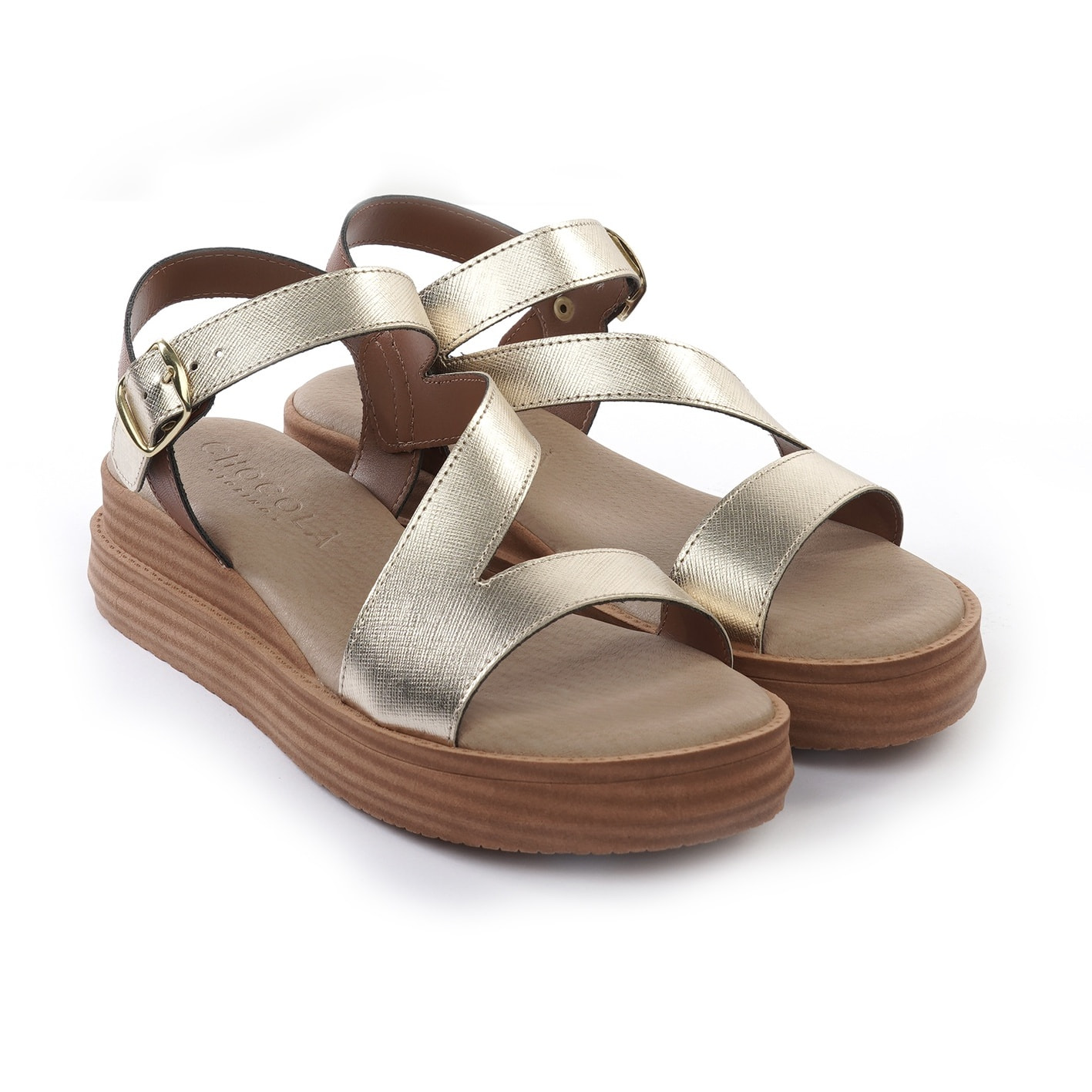 SANDALO ZEPPA FASCE Z PLATINO