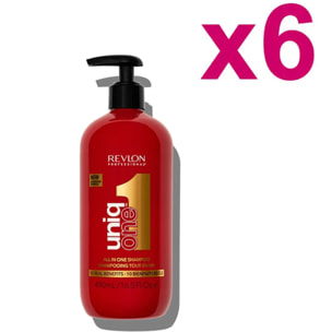 UNIQ Kit ONE Champú Todo En Uno 6 Piezas x 490ml