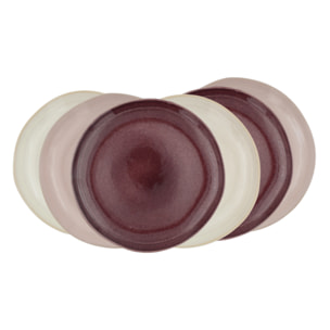 Lot de 6 grandes assiettes, TERRA