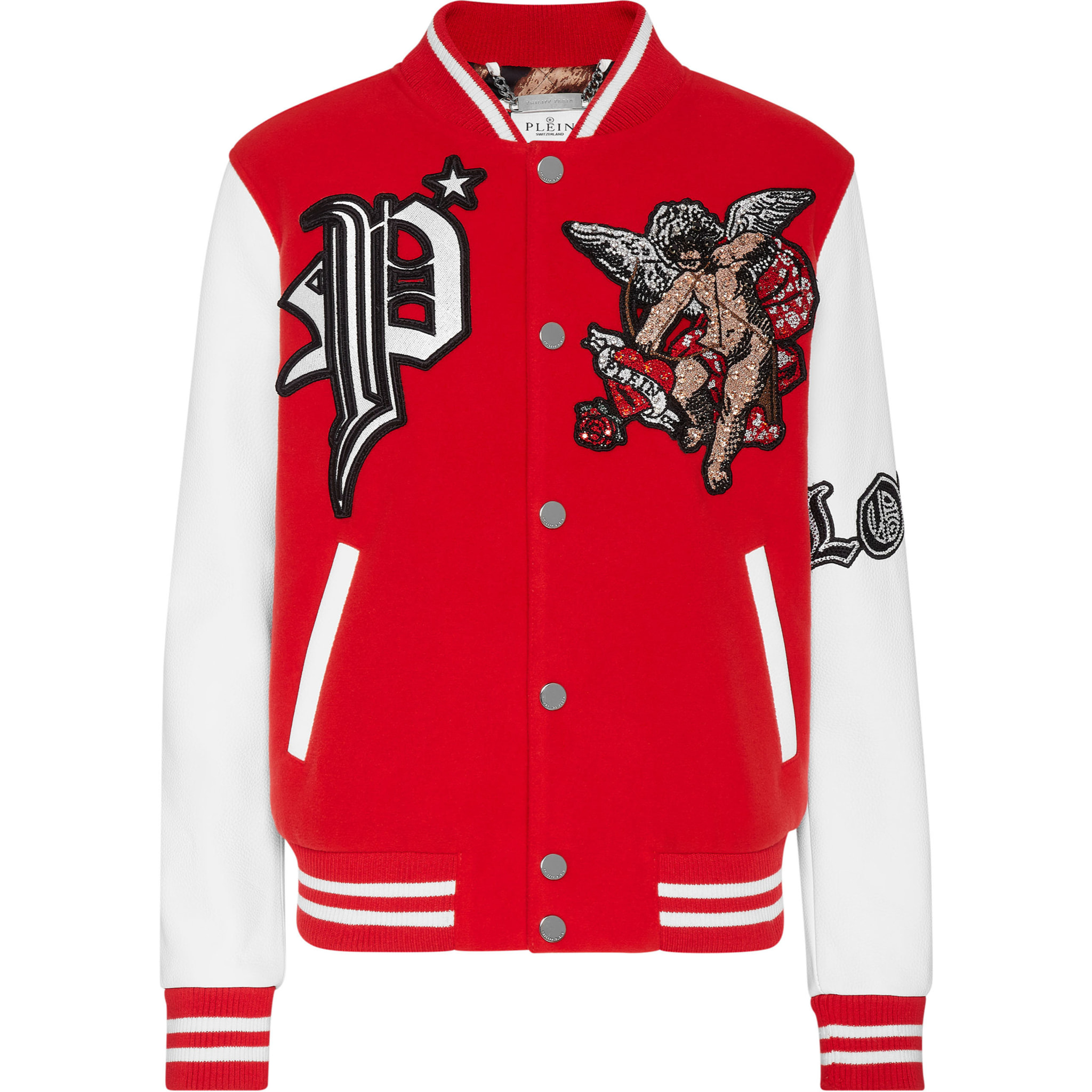 PHILIPP PLEIN Bomber de cuero LOVE