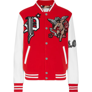 PHILIPP PLEIN Bomber de cuero LOVE