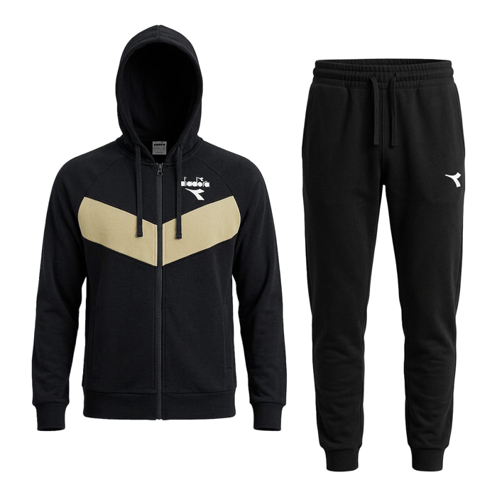 Tuta Uomo DIADORA Cotone French Terry Zip Cappuccio Art.102.182905