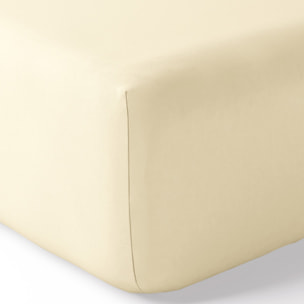 Drap housse percale "Julian" avec bonnet 35 cm toutes dimensions Coton Pur