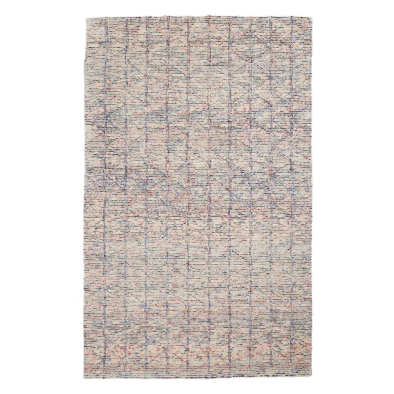 Tapis salon et chambre fait à la main en laine motif faux uni VIGU