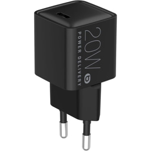 Chargeur ESSENTIELB 20W charge rapide USB-C Noir
