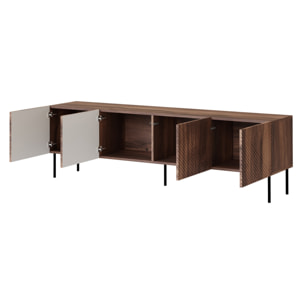 Salvador - meuble TV - effet bois - 4 portes - 191 cm - Bois