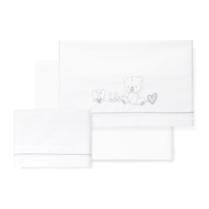 Juego de Sábanas para Carro mod. Corazón Oso Bebé