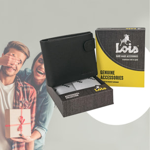 Cartera Hombre Piel Lois Wilson Negro