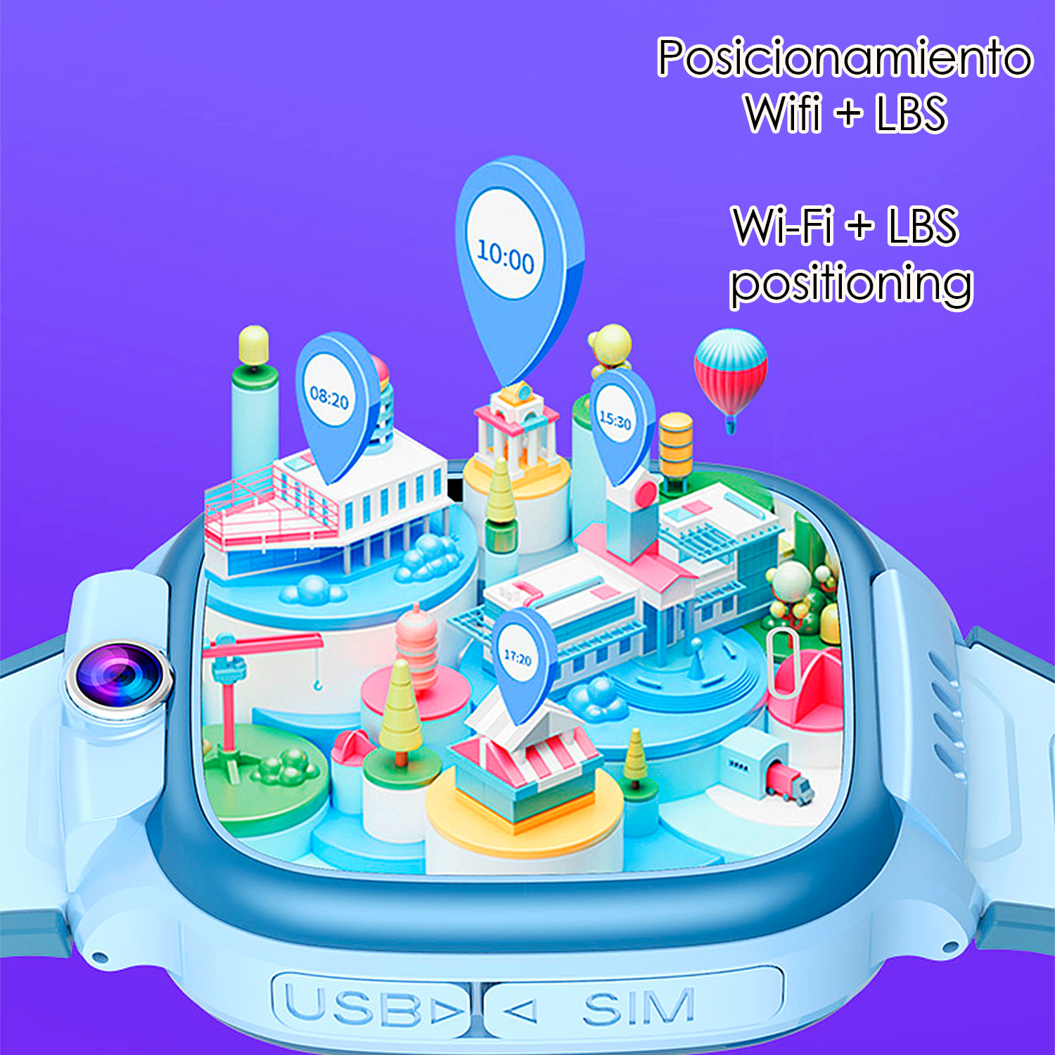 Smartwatch Y66 4G, WIFI, LBS. Localizzazione speciale per bambini, con telecamera, funzione di tracciamento, chiamate SOS e videochiamata.