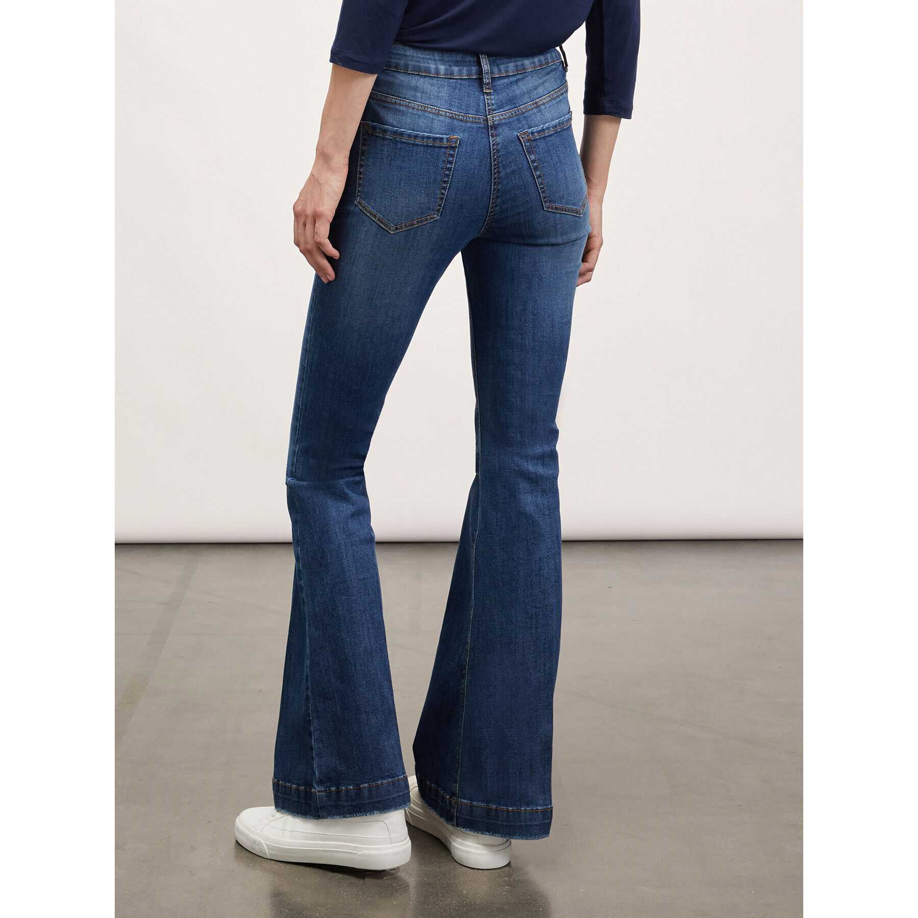 Motivi - Jeans flare con motivo bottoni - Blu