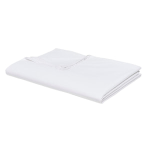 Drap plat pour lit 2 personnes uni ESSENTIAL blanc