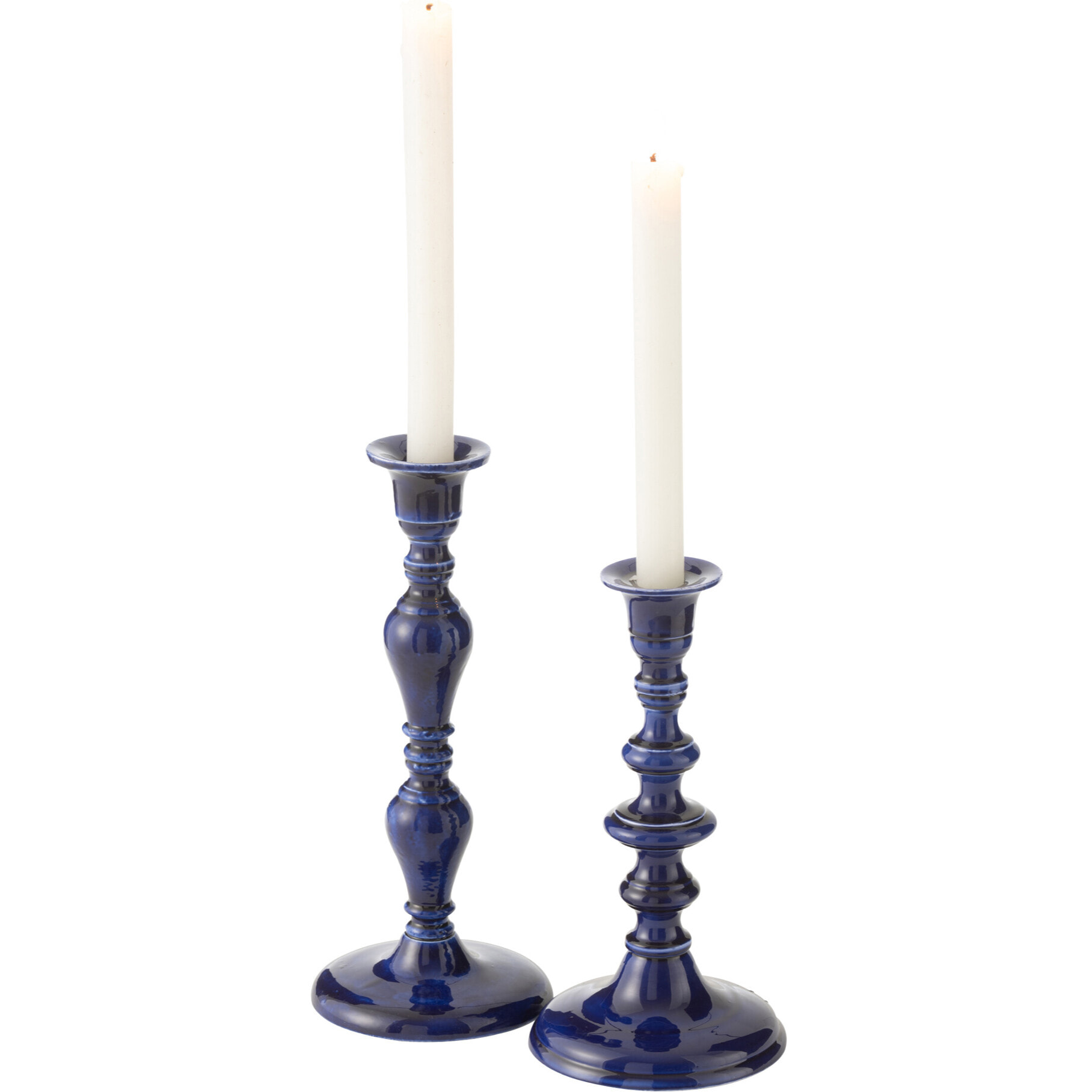 J-Line Bougeoir Pag Aluminium Bleu
