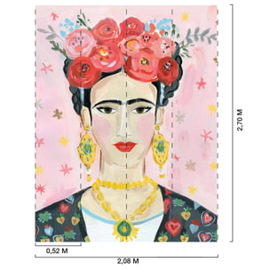 Papier peint roses frida pinkie Intissé