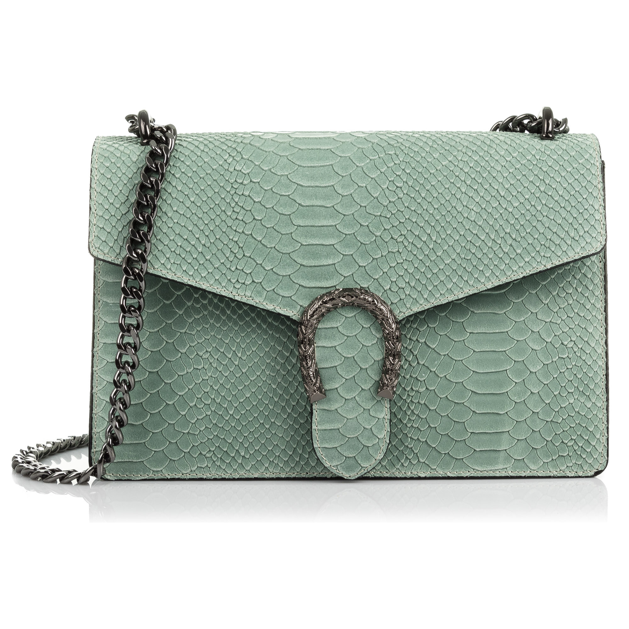 Luce Borsa a mano Donna.Pelle autentica Camoscio Stampa Serpente