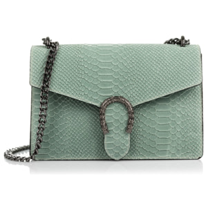 Luce Borsa a mano Donna.Pelle autentica Camoscio Stampa Serpente