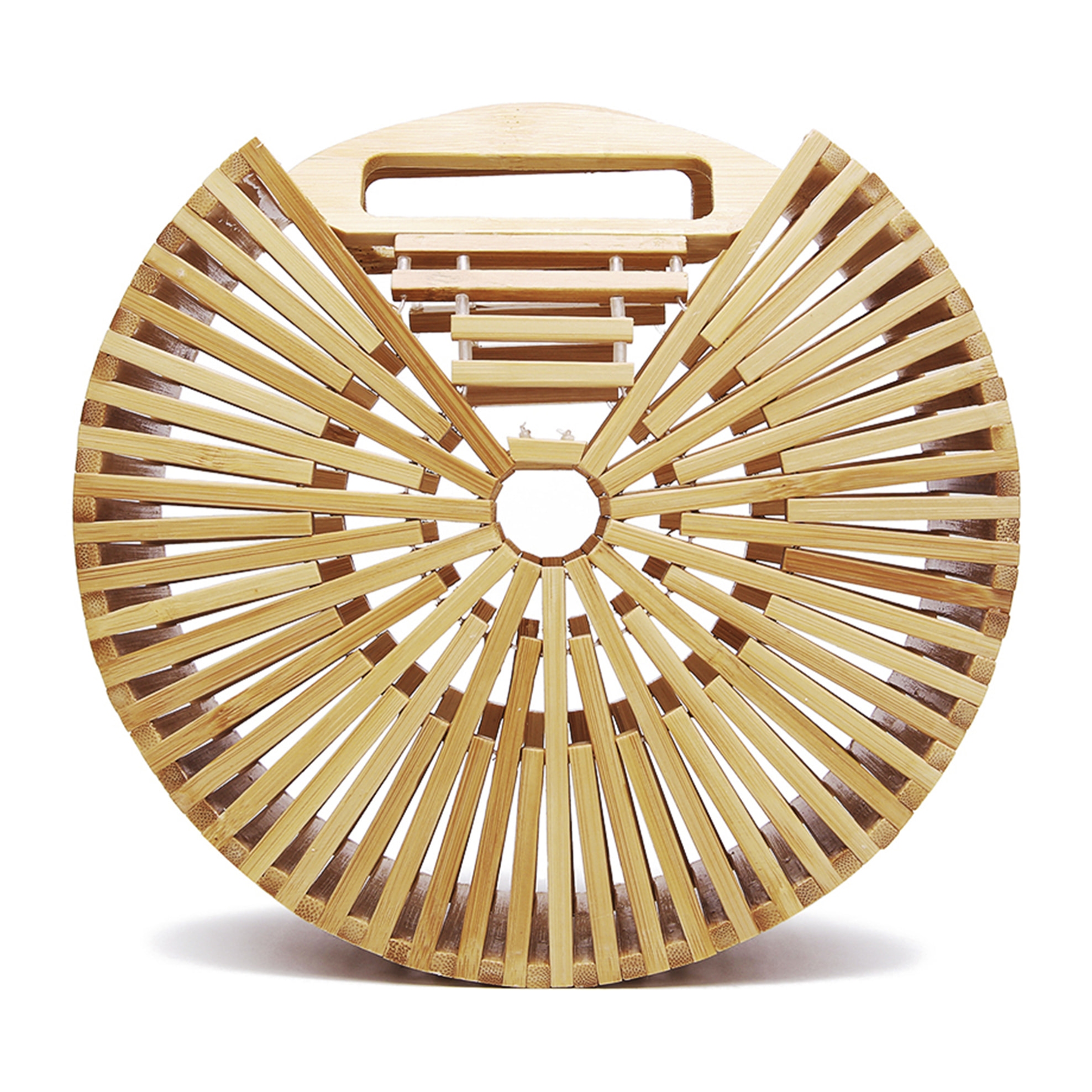 Zubiena borsa a mano in legno di bambù.