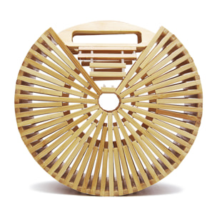 Zubiena borsa a mano in legno di bambù.