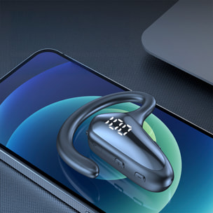 Cuffie Bluetooth YX02 monaurali con schermo digitale.