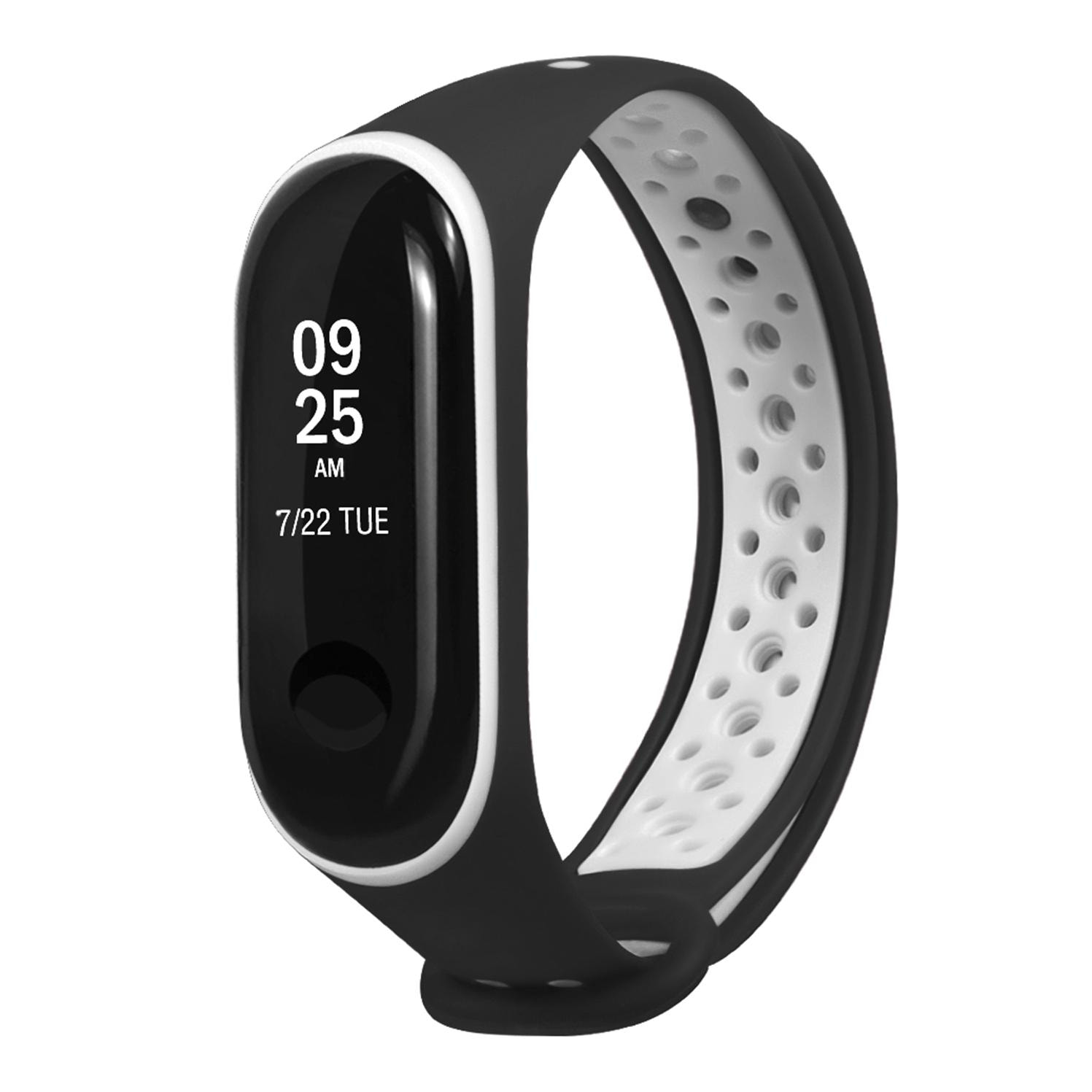 DAM Correa deportiva de silicona Compatible con Xiaomi Band 25x1x2 Cm. Color: Negro