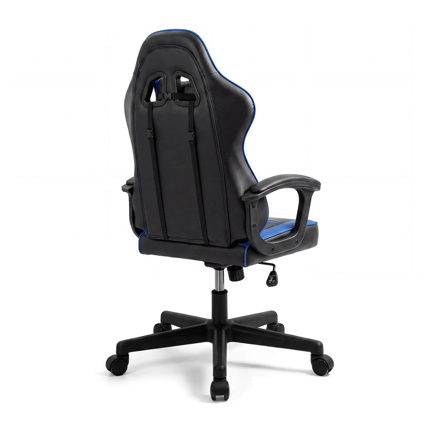 Silla gaming reclinable y con altura ajustable en negro y azul Raptor Negro - Azul
