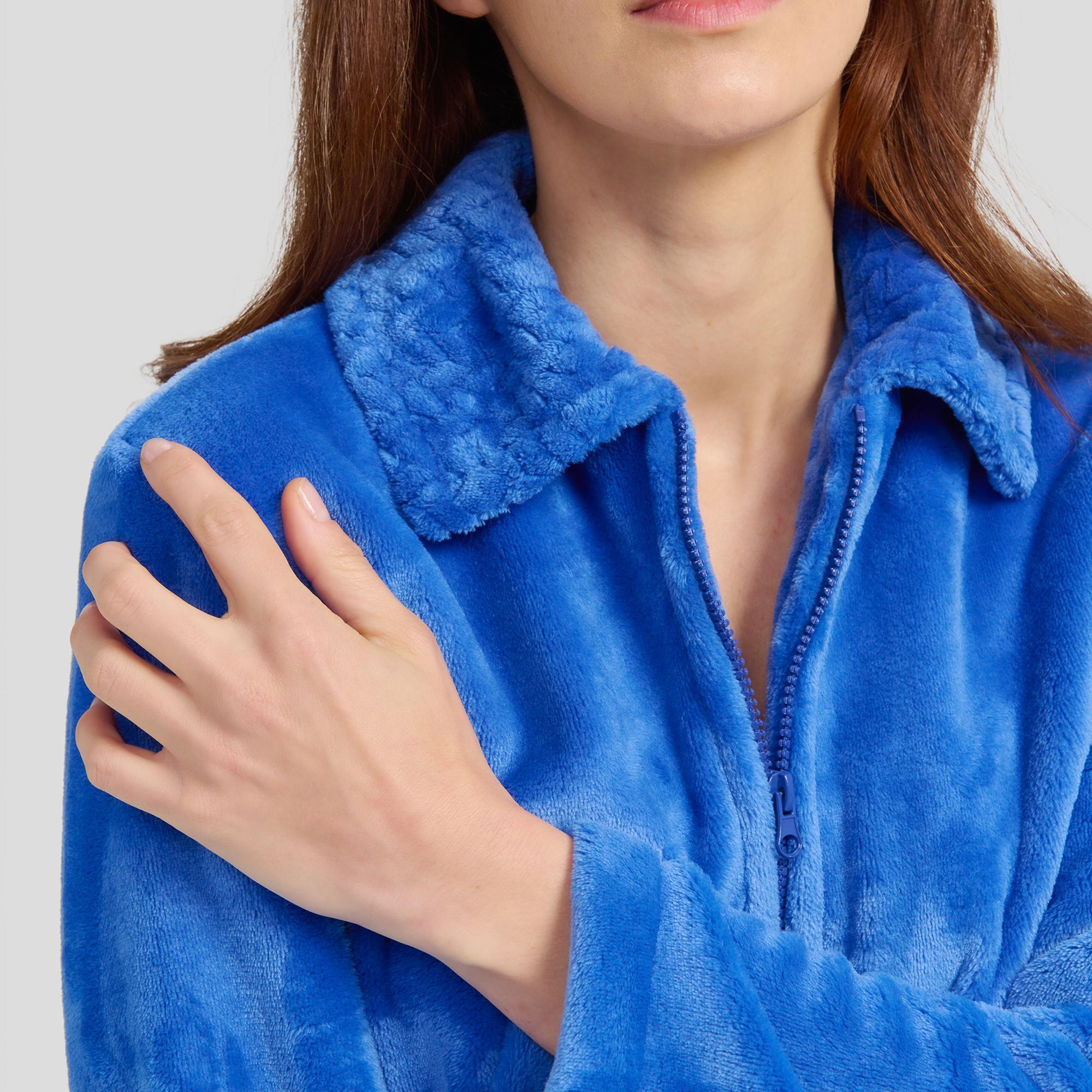 Bata larga de mujer Azul