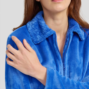 Bata larga de mujer Azul
