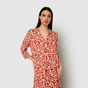 Vestito midi in viscosa bambula iratia teja