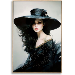 DIPINTO SU TELA LACCATO DORI C/CORNICE -A- CM 62X4X92