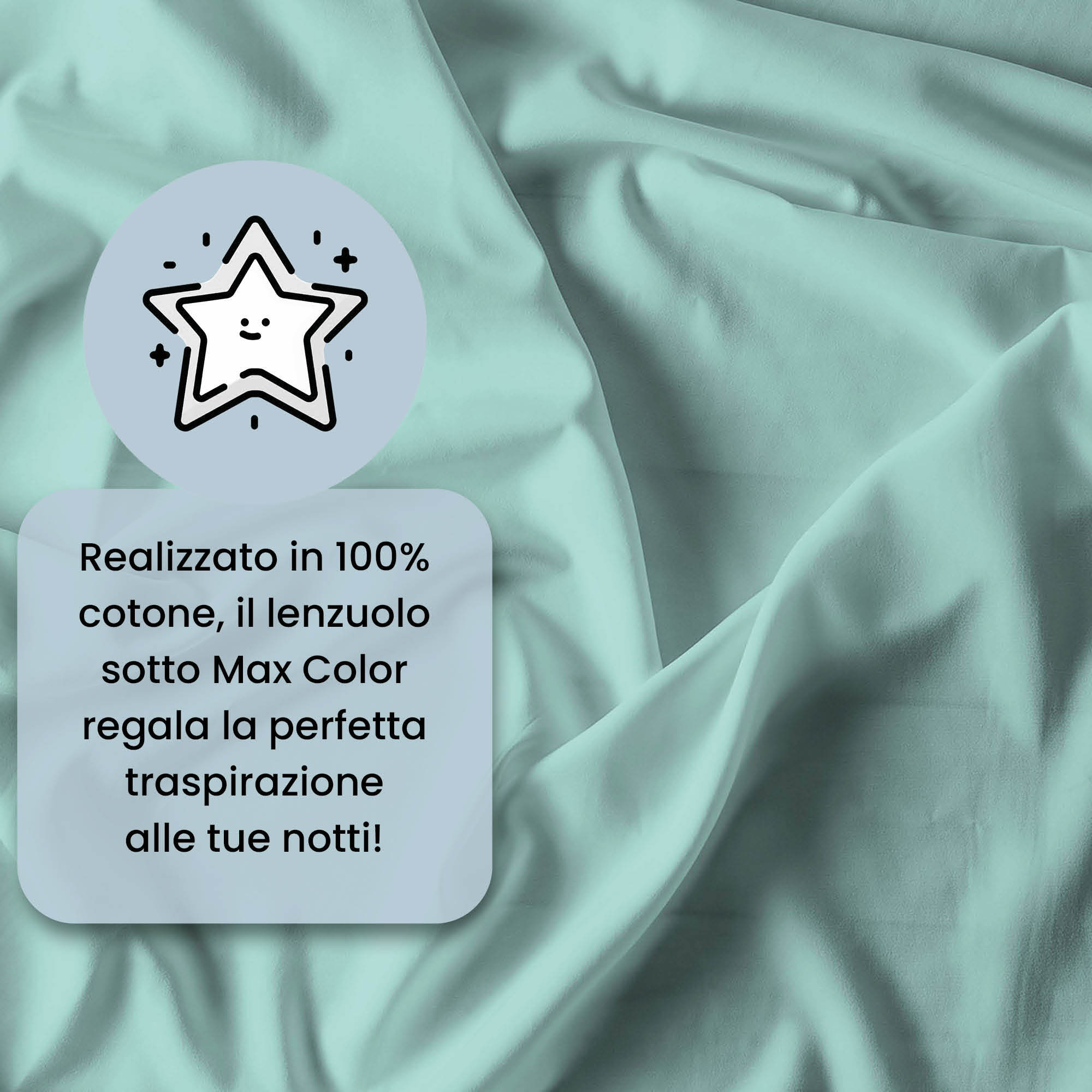 LENZUOLO SOTTO CON ANGOLI MAX COLOR, 100% COTONE MADE IN ITALY - MATRIMONIALE MAXI