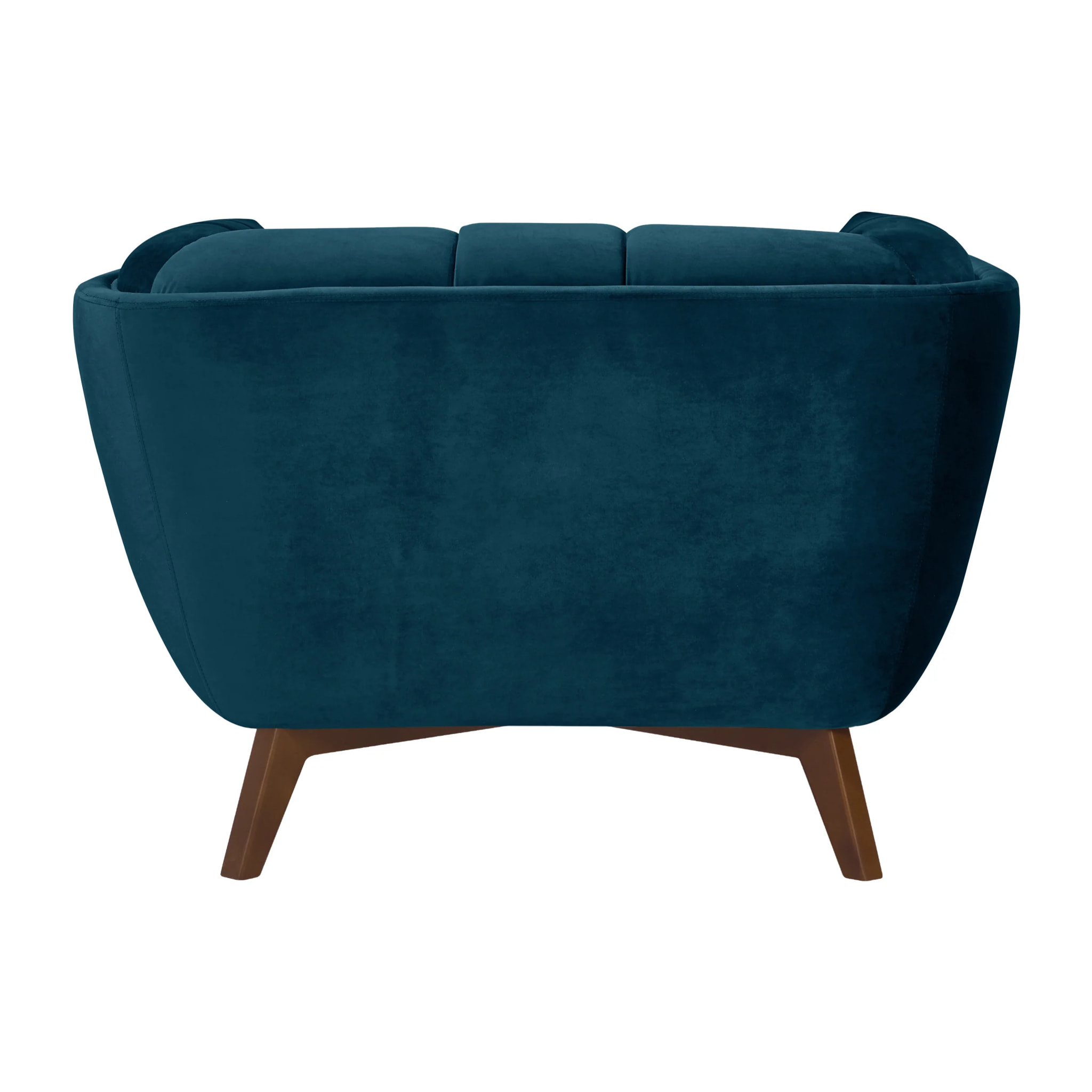 Fauteuil en velours bleu foncé - Mona