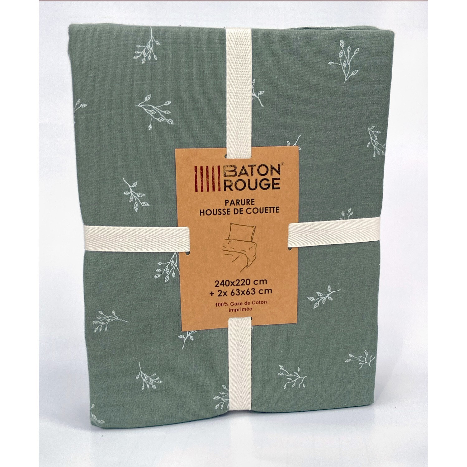 Parure housse de couette coton multicolore