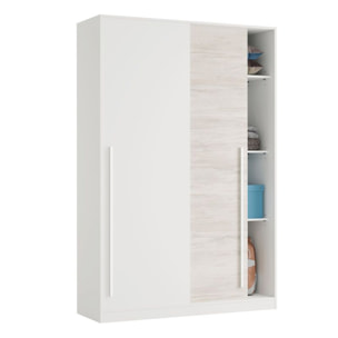 Armario Elliot 120 2 puertas correderas Blanco Artik (Blanco Mate) – Blanco Velho